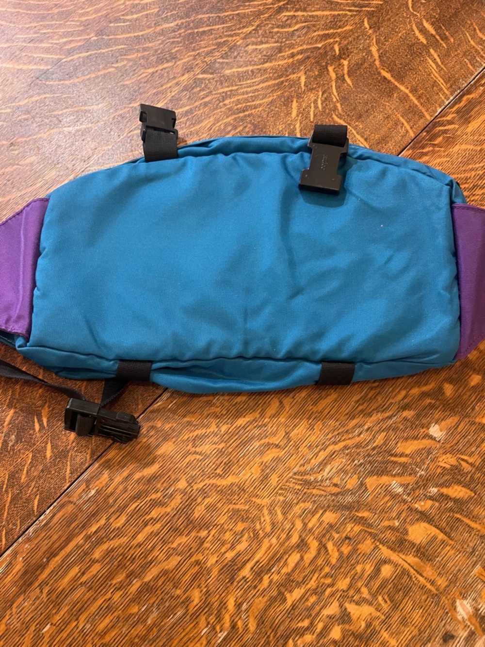 Vintage 90’s Lowe Alpine Teal and Purple Belt Bag with Dual Buckles - Picture 3 of 4